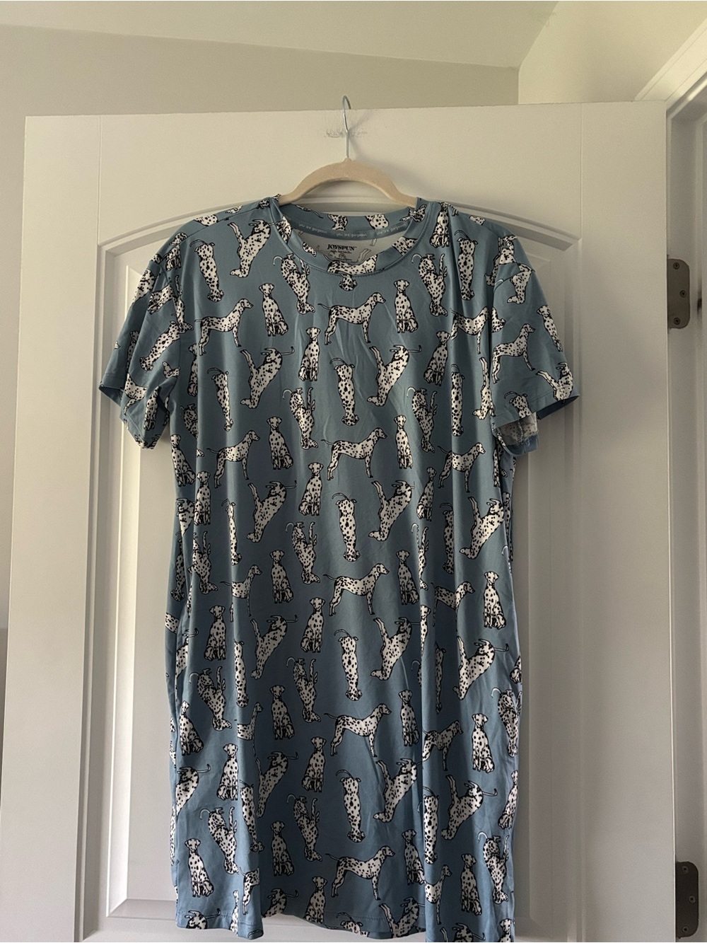 Light Blue Dalmatian-Print Women's Sleep Tee